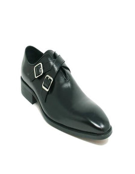 Carrucci Cross Strap Leather Stylish Dress Loafer In Black
