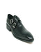 Carrucci Cross Strap Leather Stylish Dress Loafer In Black