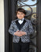 Men's Black Textured Pattern Tuxedo Jacket