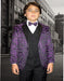 Men's Purple Textured Pattern Tuxedo
