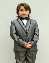 Venetian Textured Pattern One Button Suit For Mens