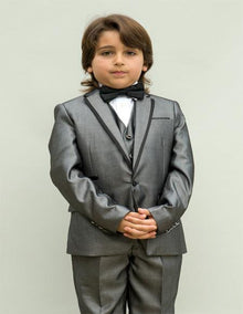 Venetian Textured Pattern One Button Suit For Mens