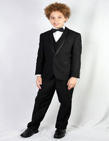 Men's Black Solid Pattern Tuxedo Jacket