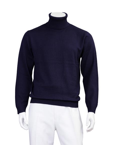 Big And Tall Sweater Knitted Sweater set Navy