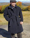 Black Four Button Overcoat for Men