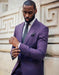 Men's Purple One Chest Pocket Linen Blazer ~ Sport Coat
