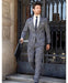 Black ~ White Pinstrip Pattern Suit for Men