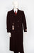 Men's Brown Two Patch Pockets Six Buttons Full Length Duster Maxi Coat