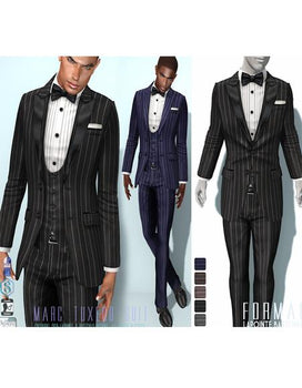 Black Three Button Tuxedo Suit