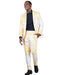 White and Gold ~ Yellow Paisley Suit Jacket and Pants