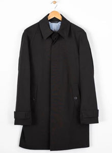 Men's Three Quarter Trench Coat Black