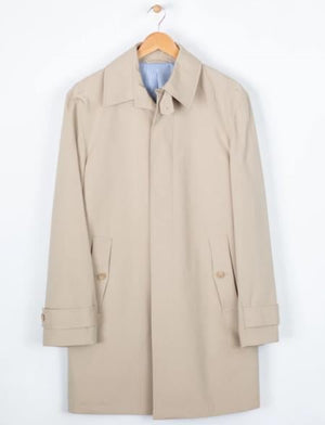 Men's Three Quarter Trench Coat Beige