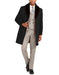 Men's Faux-Fur Trim Overcoat Three Quarter Length Coat
