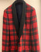 Men's Tartan Double Vent Plaid Pattern Fully Lined Button Closure Suit