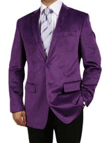 Velour Men's blazer Jacket PURPLE VELVET BLAZERS FOR MEN