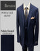 Bertolini Wool/Silk Blue Solid Vested