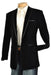 Men'S Black Velvet Velour Men'S Blazer Jacket Trim Lapel Tuxedo Looking!