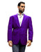 Purple velour Men's blazer Jacket Fabric Sport Coat