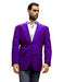 Purple velour Men's blazer Jacket Fabric Sport Coat