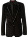 Velour Men's blazer Jacket Men's Black Cotton