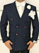 Men's Navy Modern Fit Polka Dot Blazer ~ Dinner Jacket