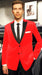 Velour Men'S Blazer Jacket Velvet Velour Cheap Priced For Men Formal Tuxedo Jacket Sport Coat Two Tone Trimming Notch Collar Tuxedo Hot Red