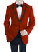 Velvet Velour Men's blazer Formal Tuxedo Sport Coat Two Tone Trimming Notch Collar