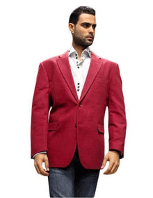 Velour Men's blazer Jacket Sport Coat It's One of a Kind For All Occasion Winish Burgundy ~ Maroon