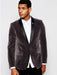 Men's Grey  Gray Velvet Black Lapeled Shawl Collar tuxedo