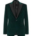 Mens Green Velvet Blazer Men Olive Green Stylish Tuxedo Sports Velour Men'S Blazer Jackets Coat Velvet Fabric Black Lapel
