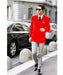 Men's Red Stylish Casual Tailored Double Breast Velvet Cheap Priced velour Men's blazer Jacket For Men Jack - Slim Fitted
