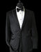 Men's 2 Buttons Black Trimmed Lapel Velvet Tuxedo Jacket