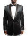 Men's Black Velvet Fashion Tuxedo with Satin Shawl