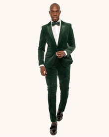 Imported Green Velour Mens Blazer Jacket