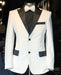 Velvet Tuxedo Dinner Jacket velour Men's blazer Jacket + White