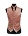 Men'S Rose Gold - Dusty Rose Satin Vest And Necktie Set