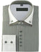 High Collar Clubbing Grey Stripe AH606 Men's Dress Shirt