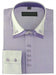 High Collar Clubbing Burgundy Stripe AH606 Men's Dress Shirt