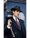 Men's Black Lapel Style Collar Asymmetrical Button Peaky Blinders Suit - Peaky Blinders Outfit + Overcoat + Hat (Peaky Blinder Custome)