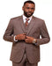 Men's Taupe 2 Button Sharkskin Mini Pin Dot Pattern With Settle Sheen Suit