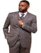 Men's Two Flap Front Pockets Grey Sharkskin Mini Pin Dot Pattern With Settle Sheen Suit