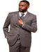Men's Two Flap Front Pockets Grey Sharkskin Mini Pin Dot Pattern With Settle Sheen Suit