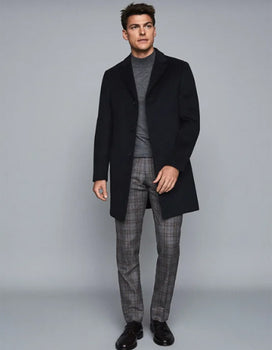 Men's Wool Epson Overcoat Navy