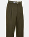 Double Pleated Pants Dress Pants Olive Green