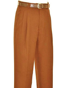 Double Pleated Pants Dress Pants Luggage Brown