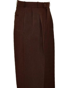 Double Pleated Pants Dress Pants Brown