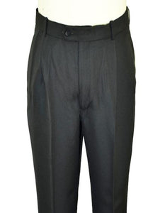 Double Pleated Pants Dress Pants Charcoal Grey