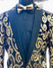 Men's Gold ~ Black Peak Lapel Tuxedo Blazer