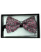Sparkly Bow Tie Sequin Fabric Rhinestone Bowtie Pink ~ Silver