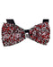 Sparkly Bow Tie Sequin Fabric Rhinestone Bowtie Red ~ Silver